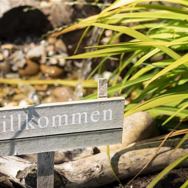 Immer auf dem richtigen Weg: Schilder und Wegweiser im Garten